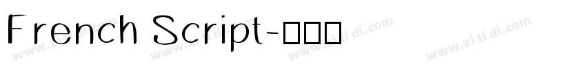 French Script字体转换